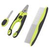 Haustierpflege-Set Edelstahl Ergonomischer Haustierkamm Hunde-Nagelknipser und Trimmer-Set mit Feile für Katzen Hunde