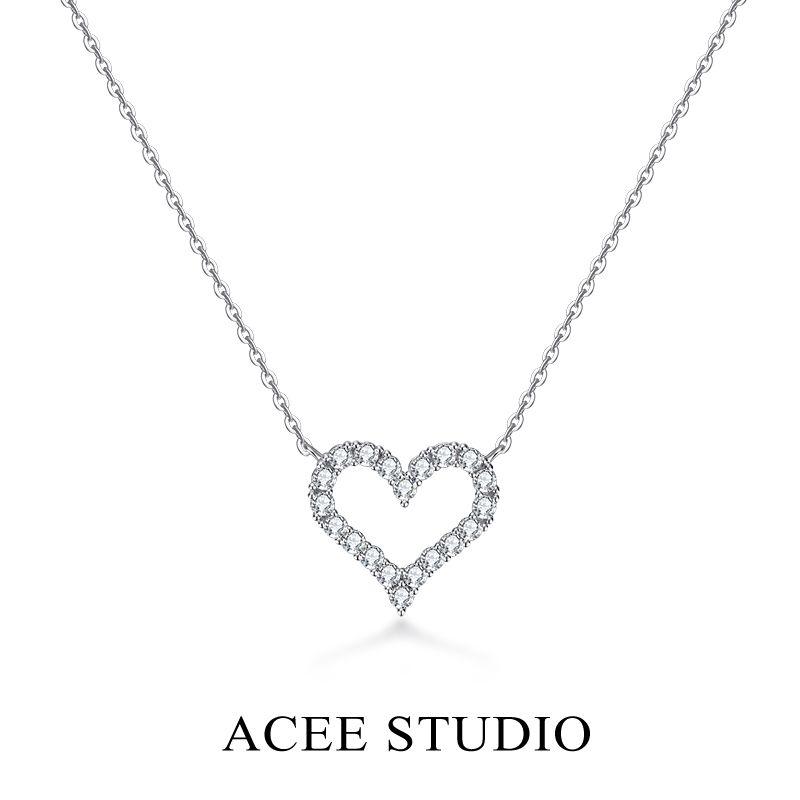 

Cut Out Heart Women s 925 Sterling Silver Colorfast Necklace Heart necklace