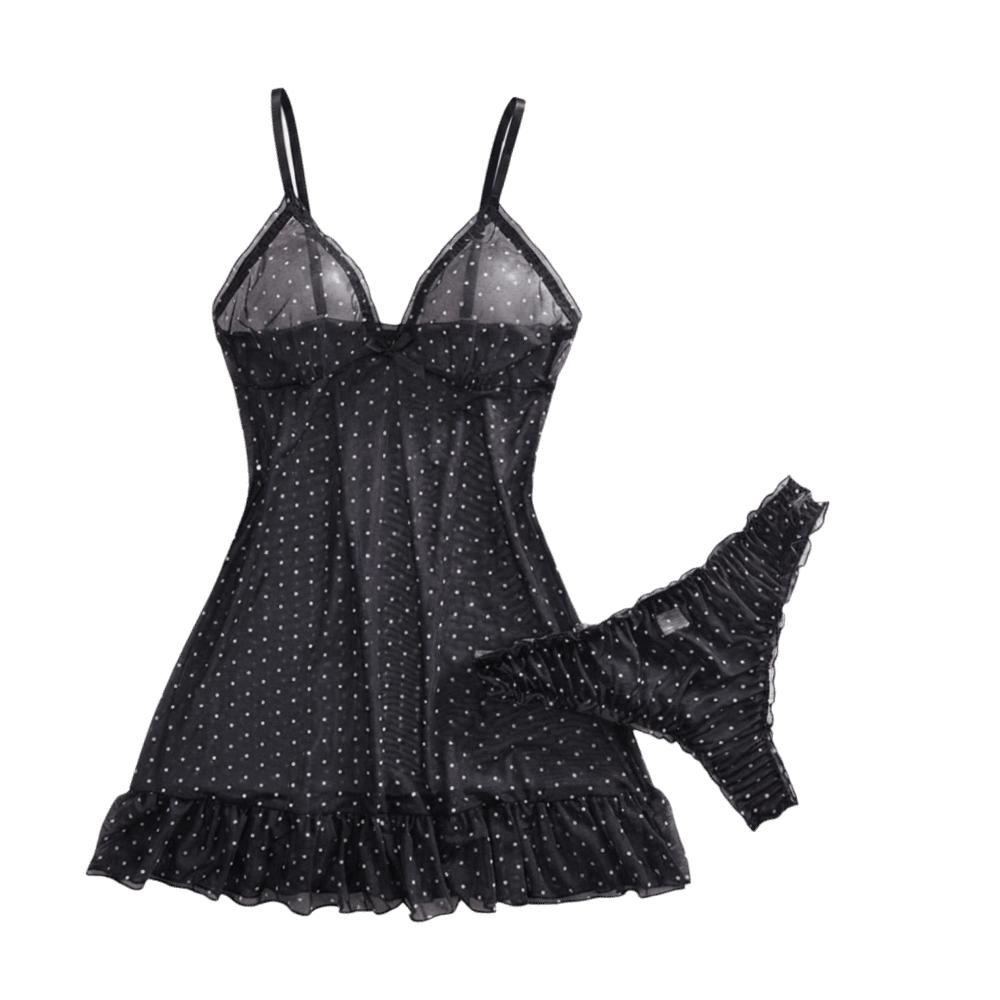 Transparent Sheer Nightwear Skirt Mesh Women's Pajamas Home Wear Sleeveless Nightgown Honeymoon