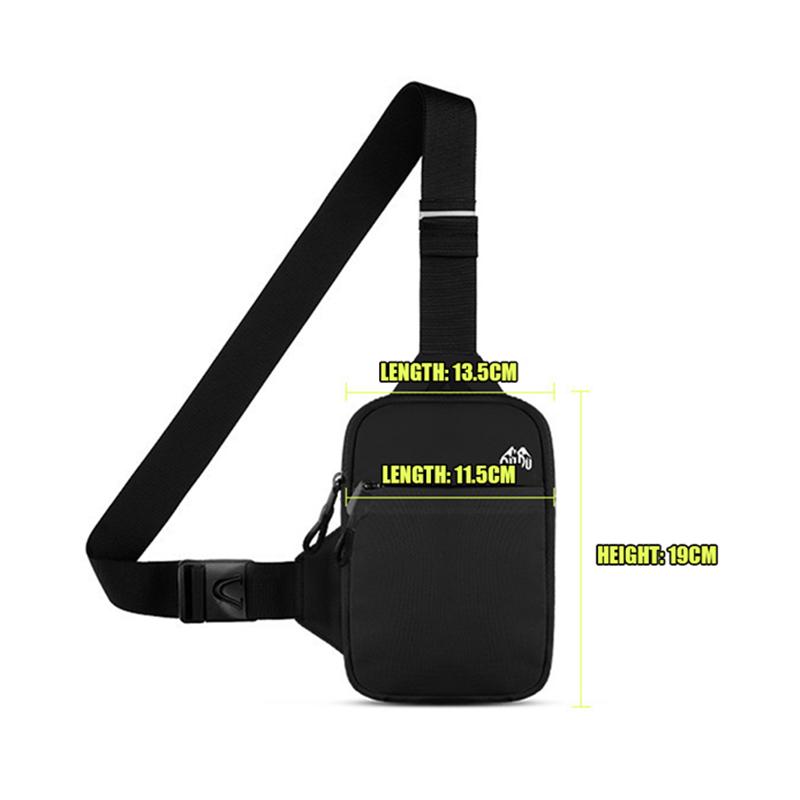 Geestock Chest Bag For Men Nylon Waterproof Mini Sling Messenger Bag Outdoor Sports Fitness Cell Phone Bag Women Waist Bags