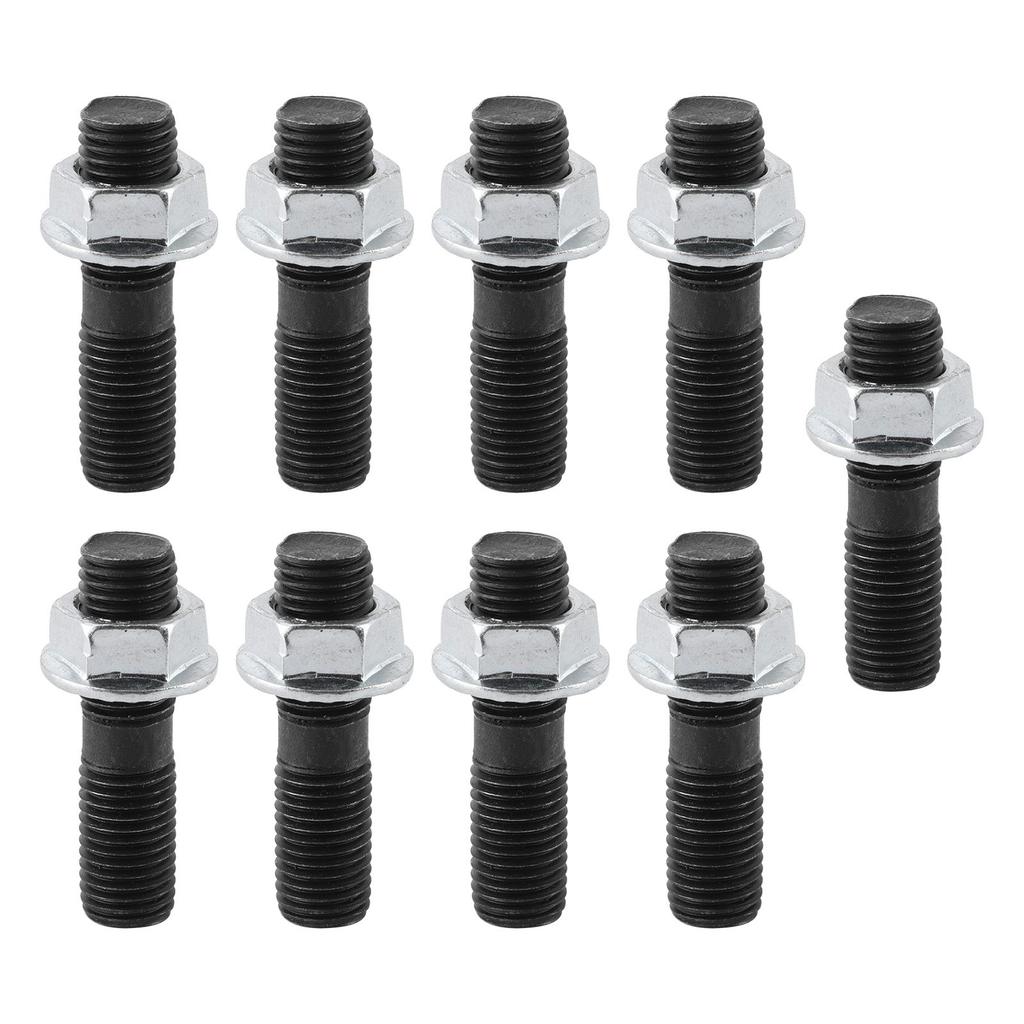 9Pcs M10x1.25 Turbo Studs Lock Nuts Kit Car Vehicle Accessory Fit for Mitsubishi