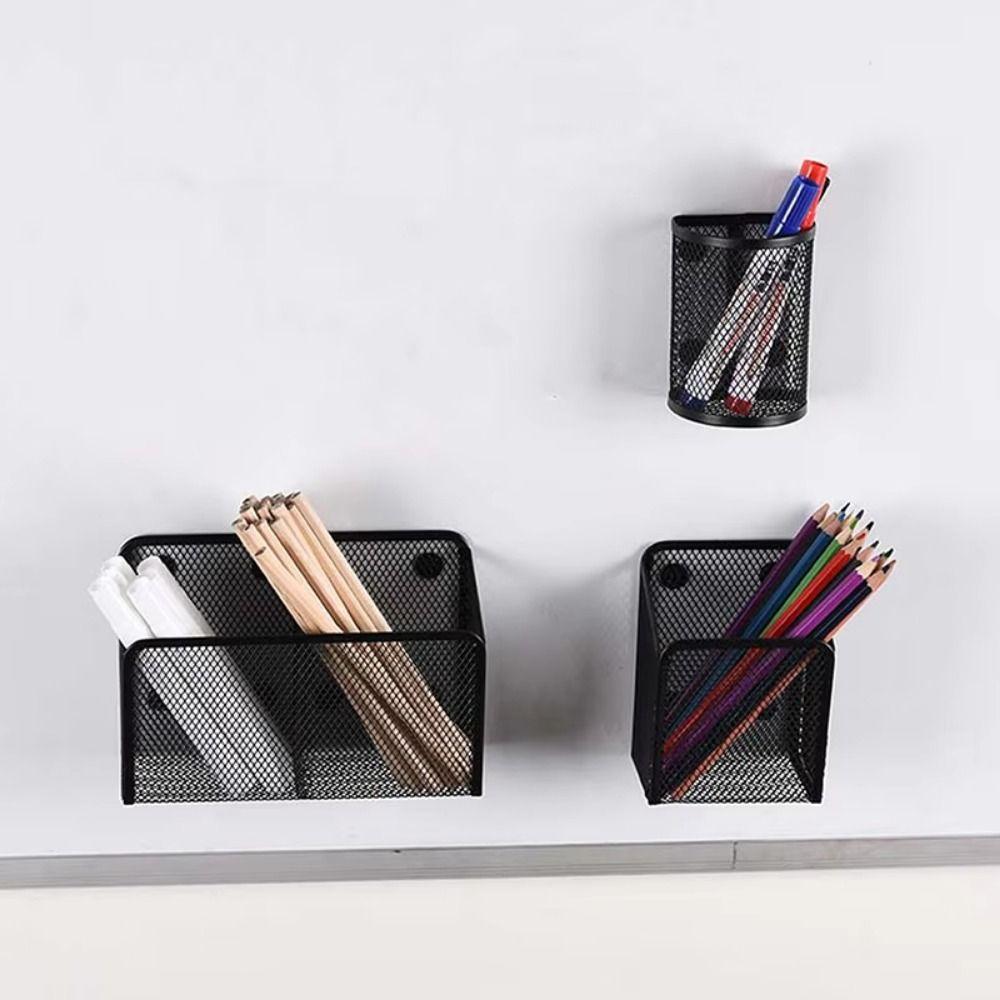 Large Capacity Magnetic Storage Box Strong Magnets File Manager Magnetic Pencil Holder Makeup Brush Container Wear-resistant