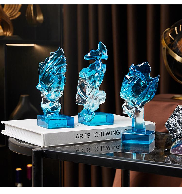 Modern Abstract Wine & TV Cabinet Decoration - Light Luxury for Living Room, Porch, or Office - Free Shipping