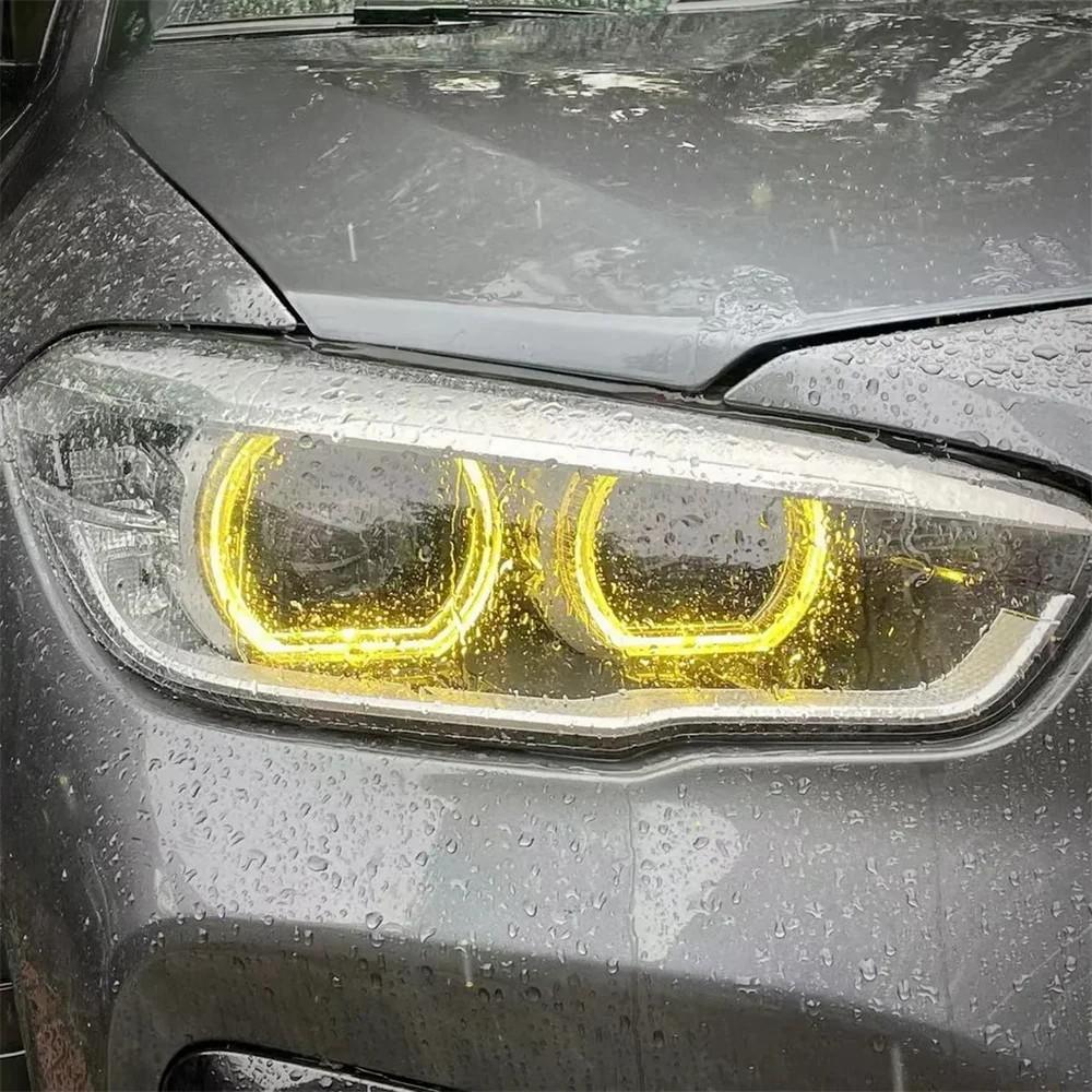 Yellow Angel Eyes DRL Boards For 2016 2017 2018 BMW 1 series F20 F21 LCI LED Headlight Daytime Running Light 63117428425