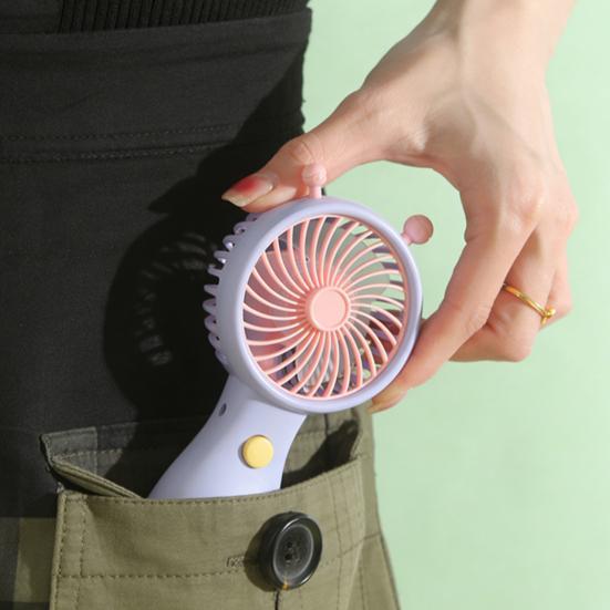 Snail-Shaped Handheld Fan with USB Charging Cute Portable Mini Fan with 2 Speeds Lightweight Quiet Summer Gadget for Travel Office Outdoor