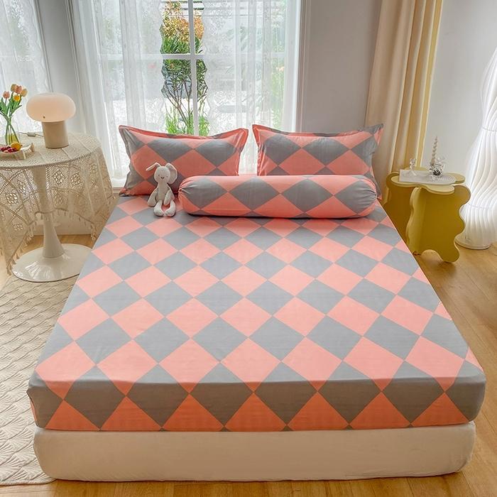 Queen Fitted Sheet King Size With Elastic Bed Cover For Double Bed Avocado Pattern Mattress Covers(no Pillowcase)