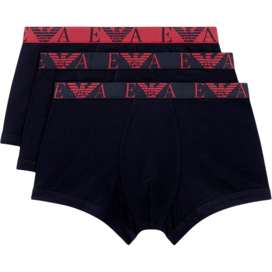 Emporio Armani Letter Logo Boxer Briefs 3-Pack Men underwear Black EM000259-AF10778-MC406 S