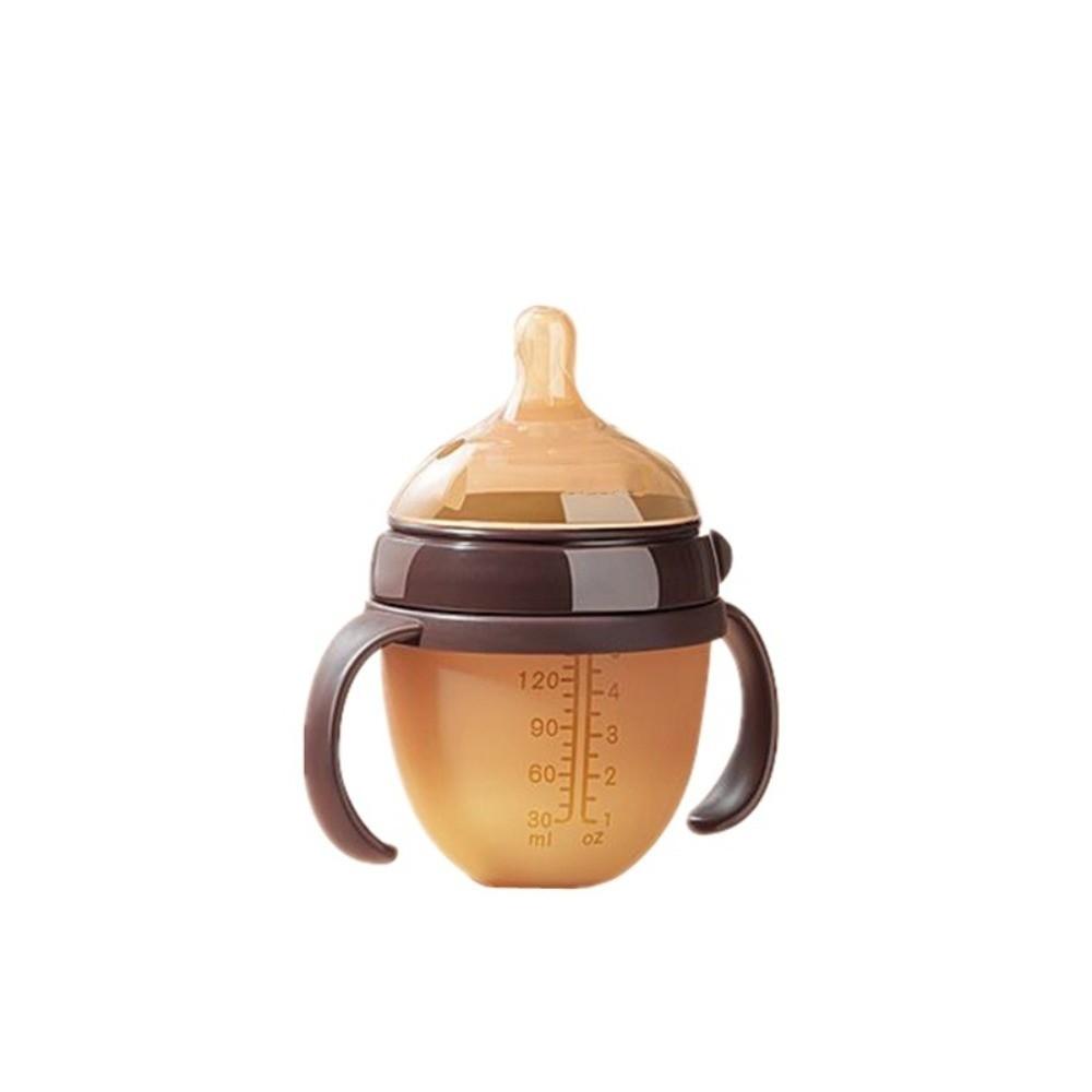 With Handle Baby Bottle Wide Caliber Silicone Bottle New Water Cup  Baby Feeding Supply