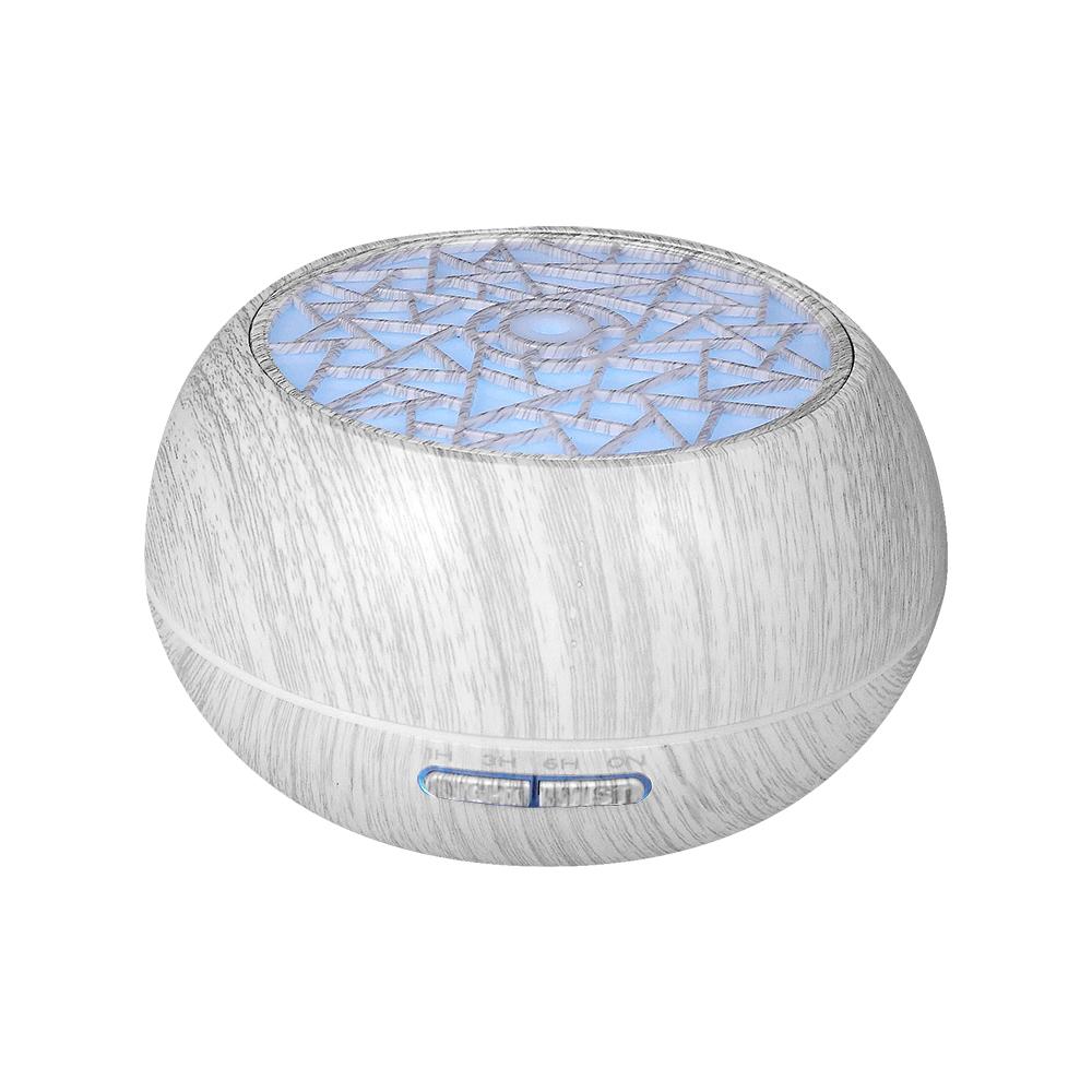

2025 Upgraded Essential Oil Diffuser Set 550ml Wood Grain Remote Control Humidifier, 7-Color LED & 6 Therapeutic-Grade Oils Inc none білий
