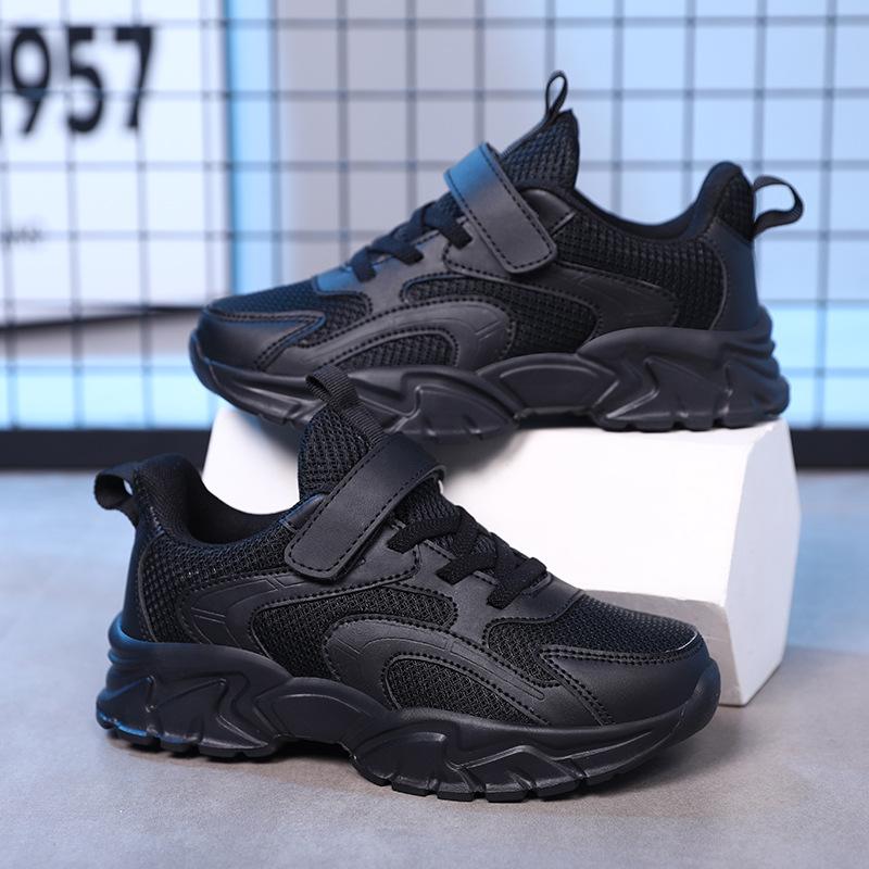 Barnskor Fyra säsonger Mesh Andningsbara Sneakers Pojkar Mellanstora och Stora Barn Campus Läder Små Svarta Skor Flickor Små Vita Skor