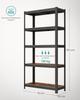 SONGMICS Shelving Unit, 30 X 75 X 150 Cm, 650 Kg Load Capacity (130 Kg Per Shelf), Industrial, Adjustable Storage Shelves, for Living Room, Kitchen
