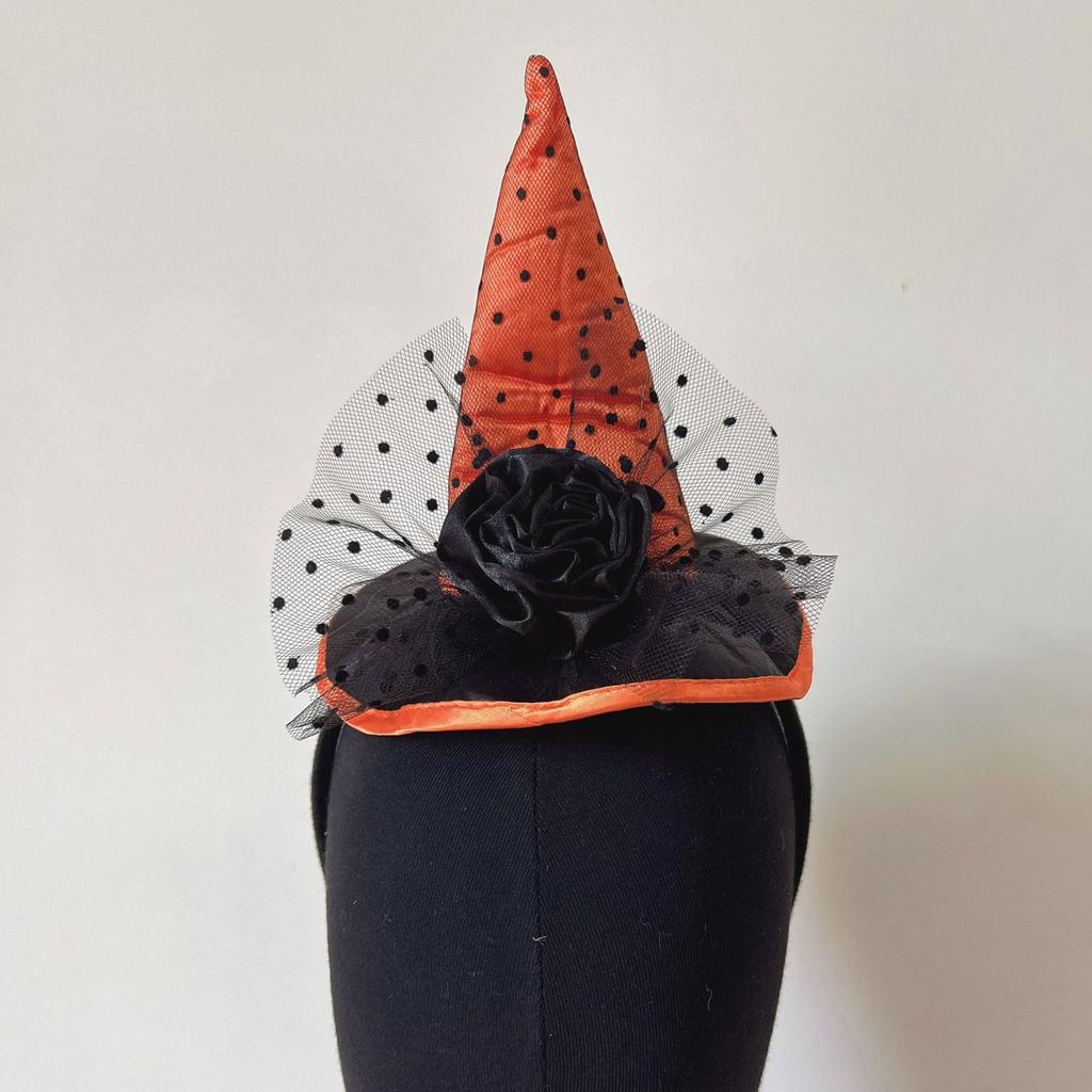 Creative Witch Headband Halloween Party Supplies Soft Fabric Hair Ornament Headwear For Sensitive Skin Kids