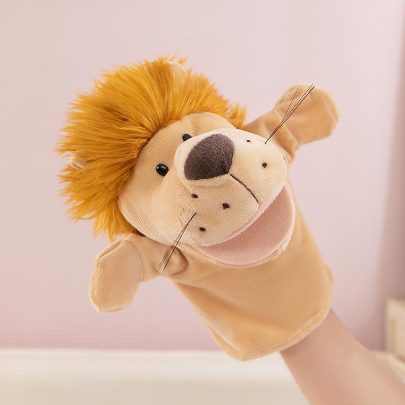 Hand Puppet Toy Animal Hand Soothing Doll Show Lion Can Open Mouth Animal Doll Kindergarten Lecture Props