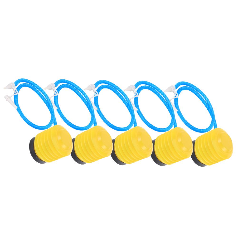 5 Stück Gelbe Fußluftpumpe 4,5 Zoll Kunststoff Hochzeit Festivals Ballon Yogaball Aufbläser