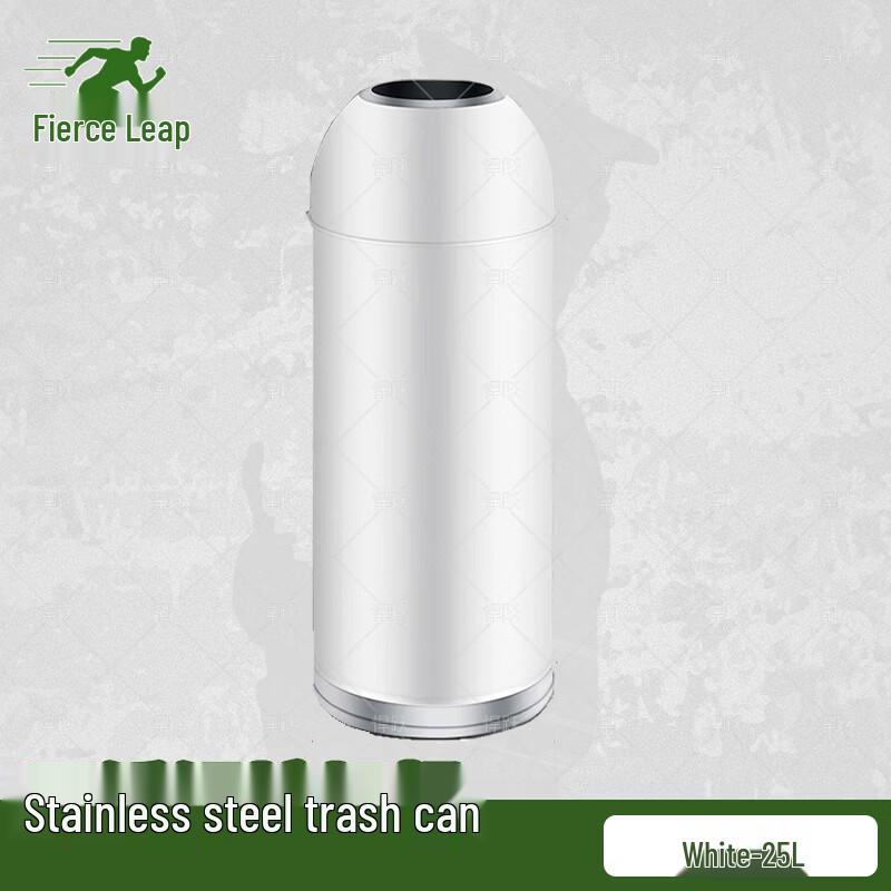 Hanyue Bullet Head Stainless Steel Commercial Trash Can
