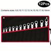 12PC Dual-Use Ratchet Wrench Set: Fixed & Open-End for Quick Automotive Repairs