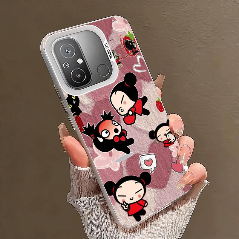 Cartoon Cute Pucca Garu Shockproof Phone Case for Xiaomi Poco X7 X6 X5 X3 Pro F7 Ultra M8 Redmi 15C 15 14C 13C 12C 10C 13 12 10