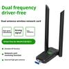 600Mbps USB 2.0 Adaptörü Çift Bant 2.4/5GHz WiFi Kablosuz Şifreleme Dongle Ağ Kartı Windows XP/7/8/8.1/10/11 için Sürücüsüz