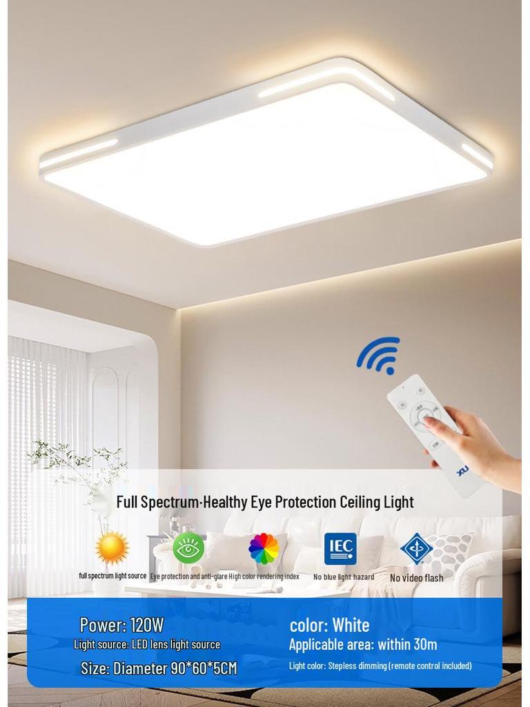 Ultra-Thin LED Ceiling Light 2025 - Full Spectrum Eye Protection, Super Bright Minimalist Design for Master Bedroom