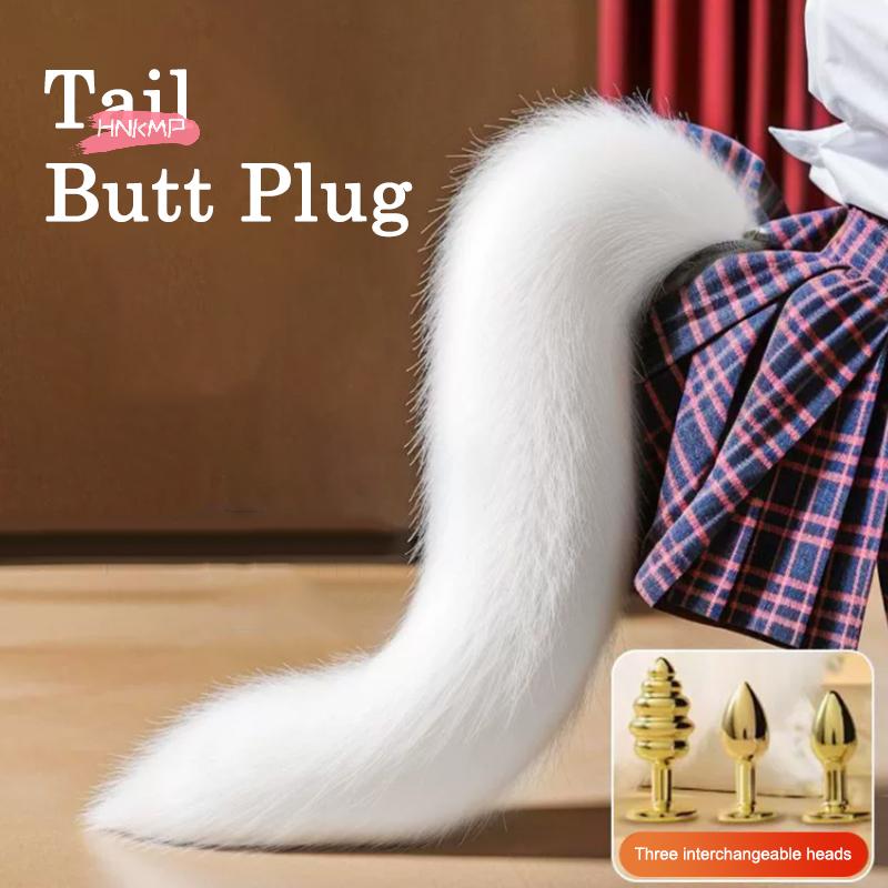 1Pc Sexy Fox Anal Plug Tail Silicone Butt Plug Dildos for Women Men Long Tail Cosplay Adult Sex Toy Game