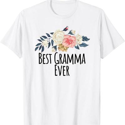 Best Gramma Ever Funny Floral Flowers Mom T Shirt
