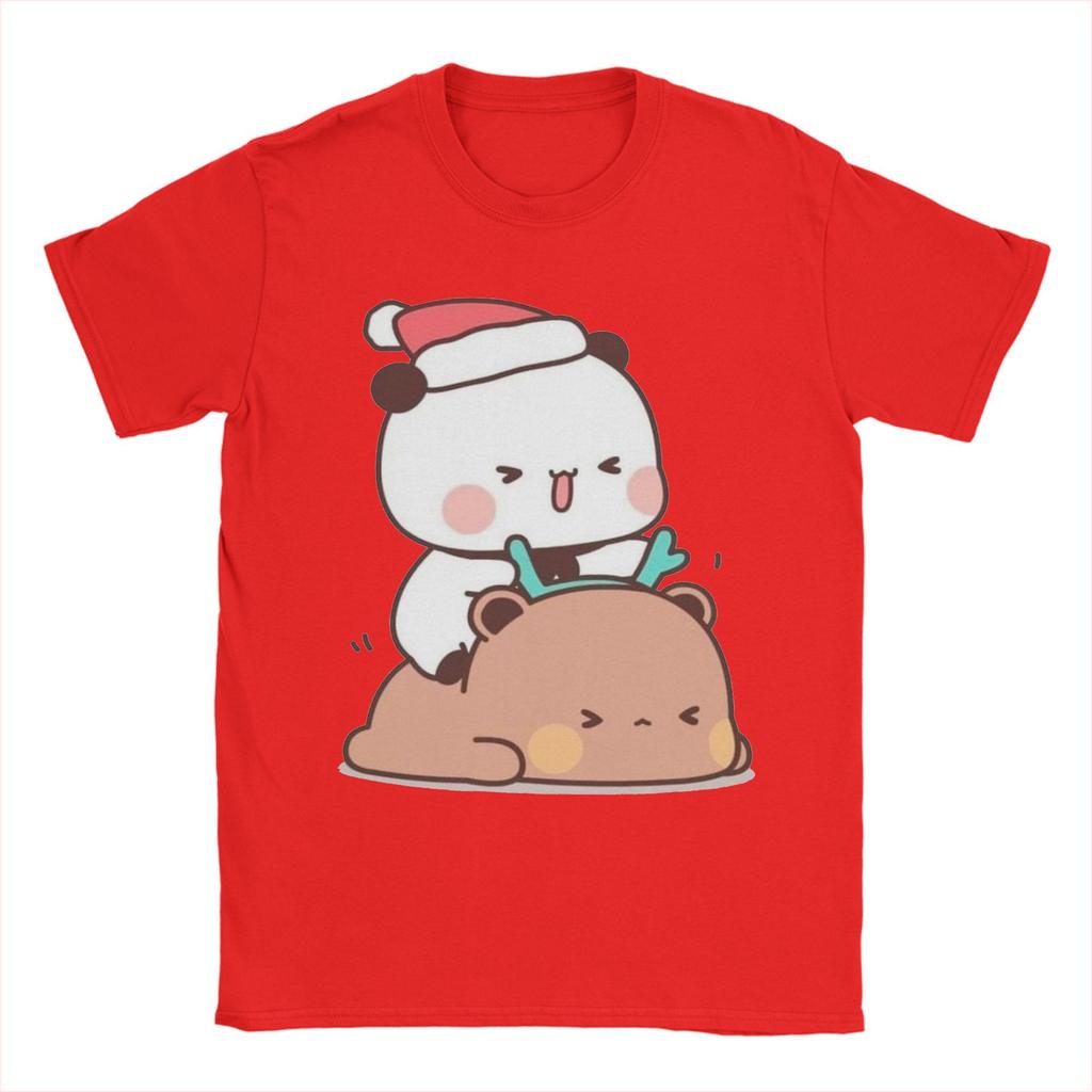 Męskie koszulki Bubu i Dudu Wesołych Świąt Bawełniana odzież Nowość Krótki rękaw Okrągły dekolt T-shirty Pomysł na prezent T-shirt