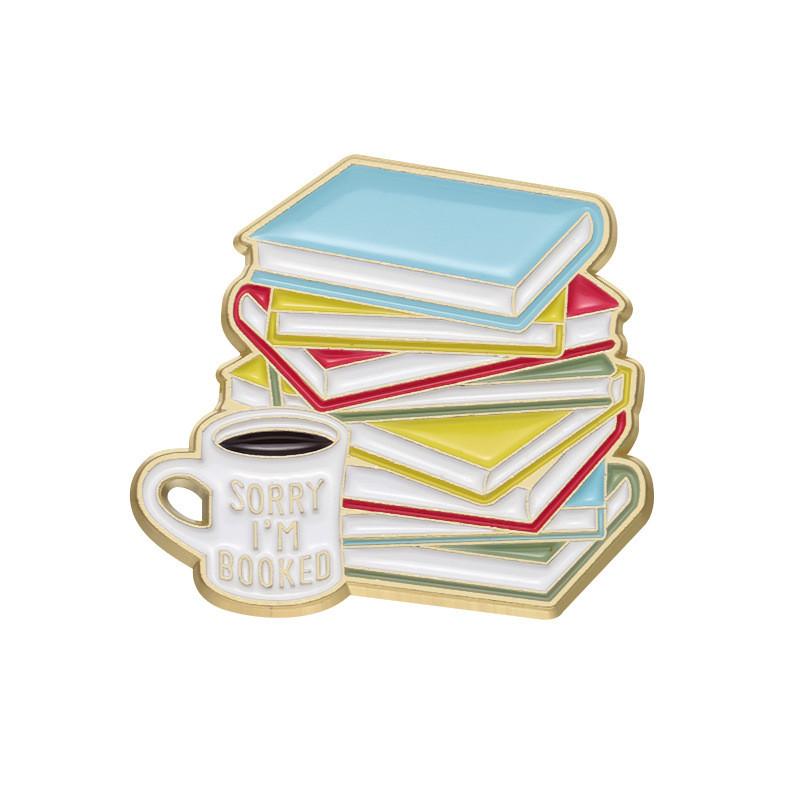 

Unique Creative Book Shaped Enamel Pin Modern Brooch For Artistic Fashion Lovers