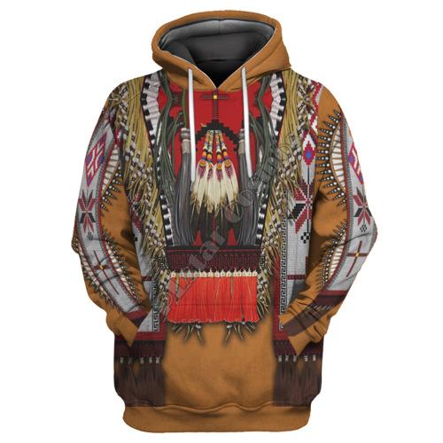 Men's Hooded Sweatshirt Fashionable 3D Digital Tattoo Print Loose Large Size Casual Top