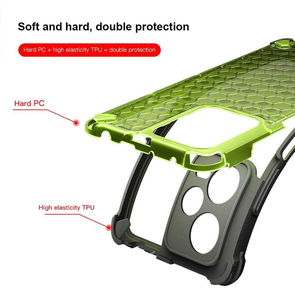 KEYSION Husa blindata rezistenta la socuri pentru Redmi Note 12S 12 Pro 4G Husa transparenta de tip fagure pentru telefon pentru Xiaomi Redmi Note 12 Pro+ 5G