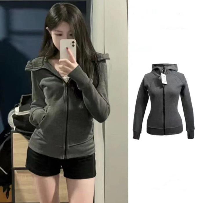 2025 Autumn Women's Pink Slim Yoga Jacket - Versatile and Stylish