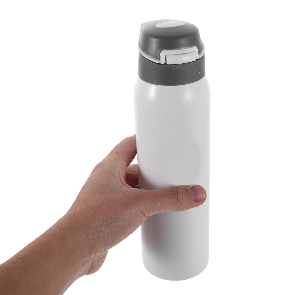 500Ml Insulated Straw Cup for Elderly: Weighted Straw Design Anti-Spill Sipping Mug for Bedridden Patients Dysphagia Care Home