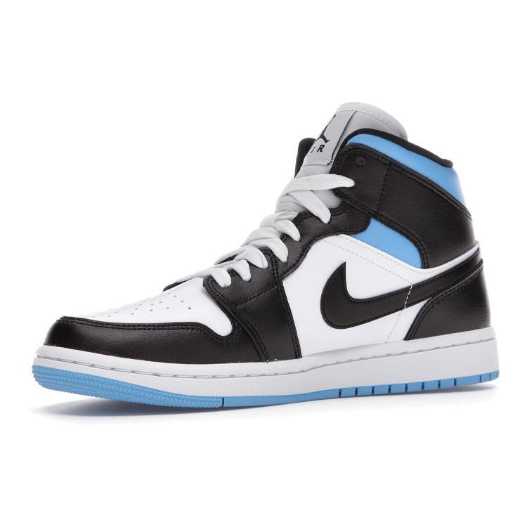 Air Jordan 1 Mid 'University Blue Black White' Women's BQ6472-102
