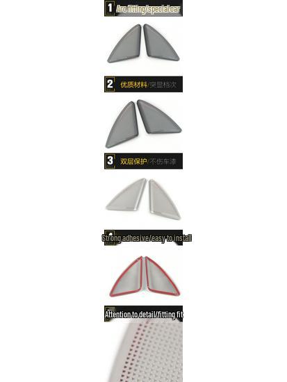 A4 A-Pillar Speaker Cover & Stainless Steel Console Panel Sticker (2009-2016 Models)