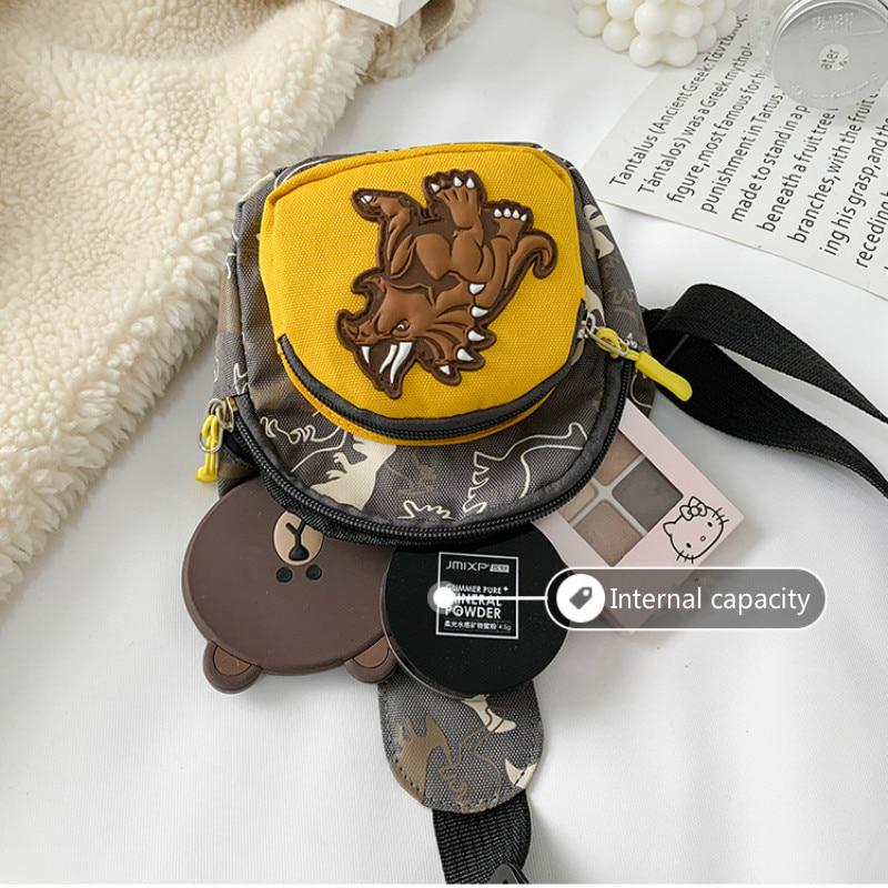 Sac de Taille Enfant Mignon Sac Banane Anime Dinosaure Sac de Poitrine Enfants Sac Ceinture Pochette à Argent Bébé Fermeture Éclair CLE