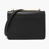 IELGY Crossbody Fashion Chain Women's Bag Square Magnetic Buckle Black All-match One Shoulder PU