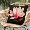 One Cushion Cover Featuring Blooming Magnolia Flowers, Designed With A Festive Theme, Includes A Hidden Zipper, Suitable For Sof