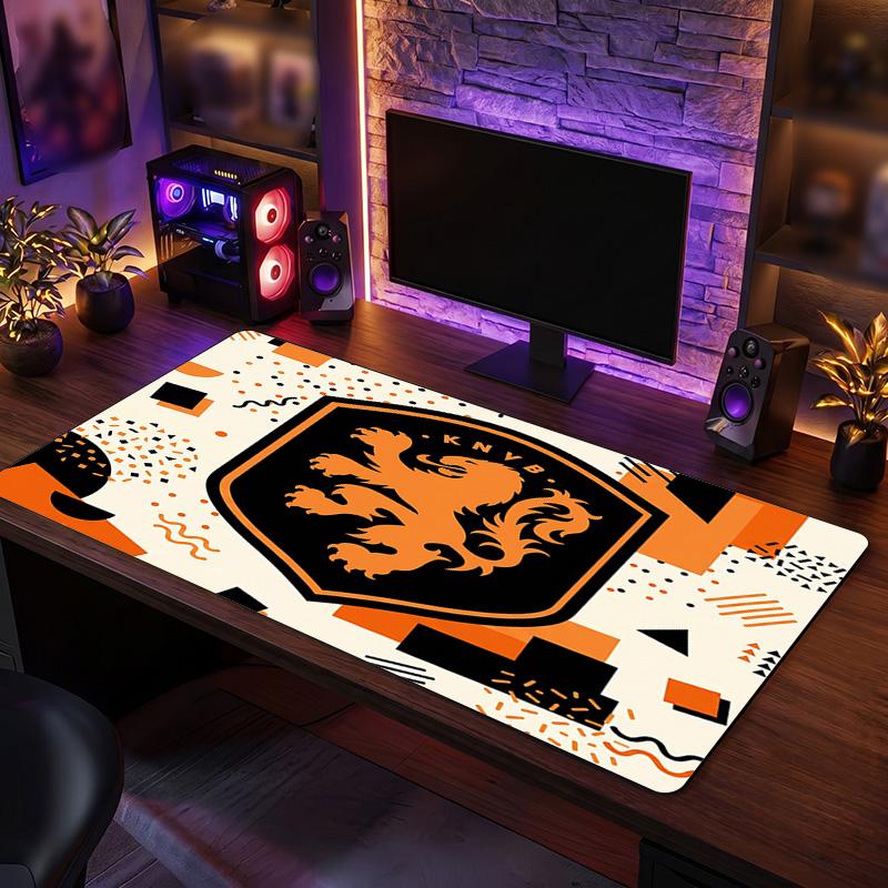 Netherlands Football Crest Mouse Pad, Extended Non Slip Rubber Desk Mat for Gaming Office Laptop Fan Gift