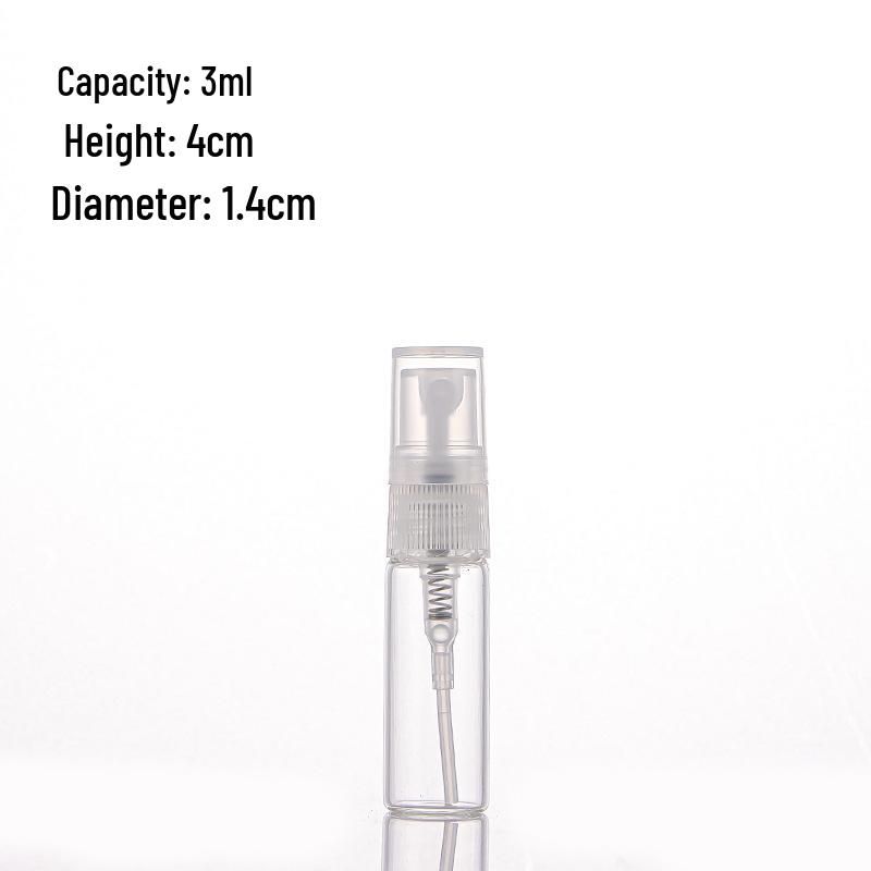 Perfume Refillable Glass Spray Bottles - 2ml, 3ml, 5ml, 10ml Flower Water Sample Sizes