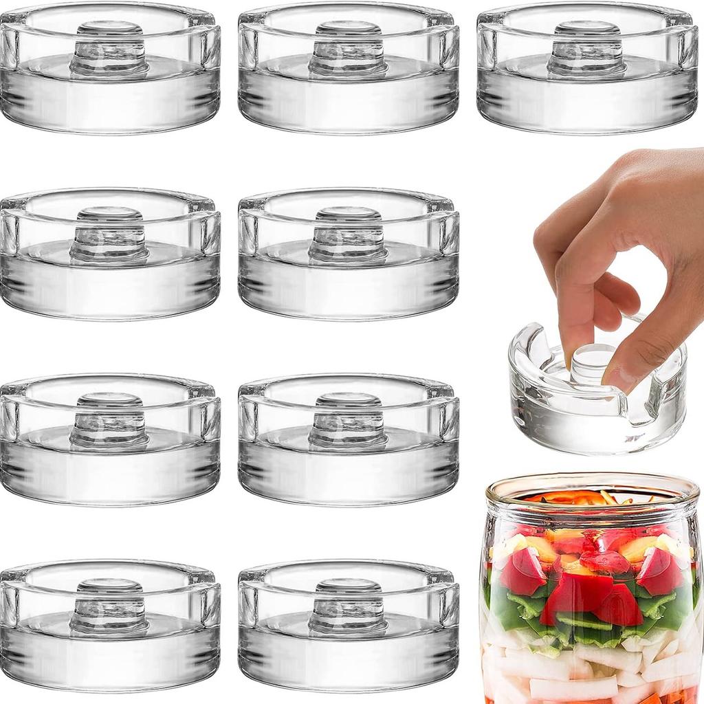 Široké hrdlo, Fermentační skleněné závaží, Použití širokohrdlé zavařovací sklenice, Fermentační těžký kámen, s rukojetí, Fermentační sada