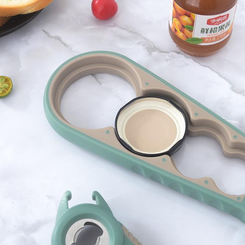 4-in-1 Jar Opener Multifunctional Non-slip Jar Wine Beer Bottle Lid Opener Lids Opener Gripper Kitchen Gadgets Wine Accessories