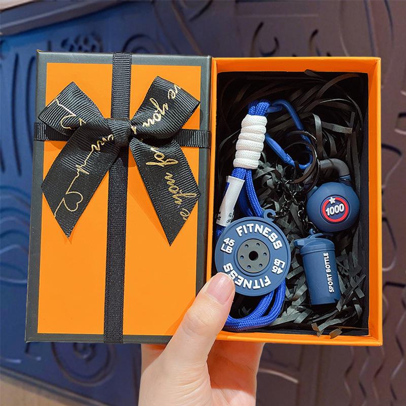 High-Grade Mini Fitness Equipment Keychain Charms & Ornaments