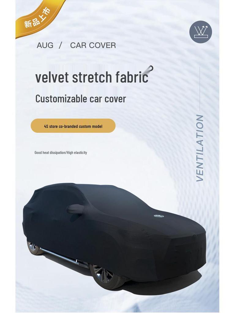 Top-Selling Stretch Velvet Car Cover: Dustproof, Sunscreen, Tight Fit for Garage & Showroom Use