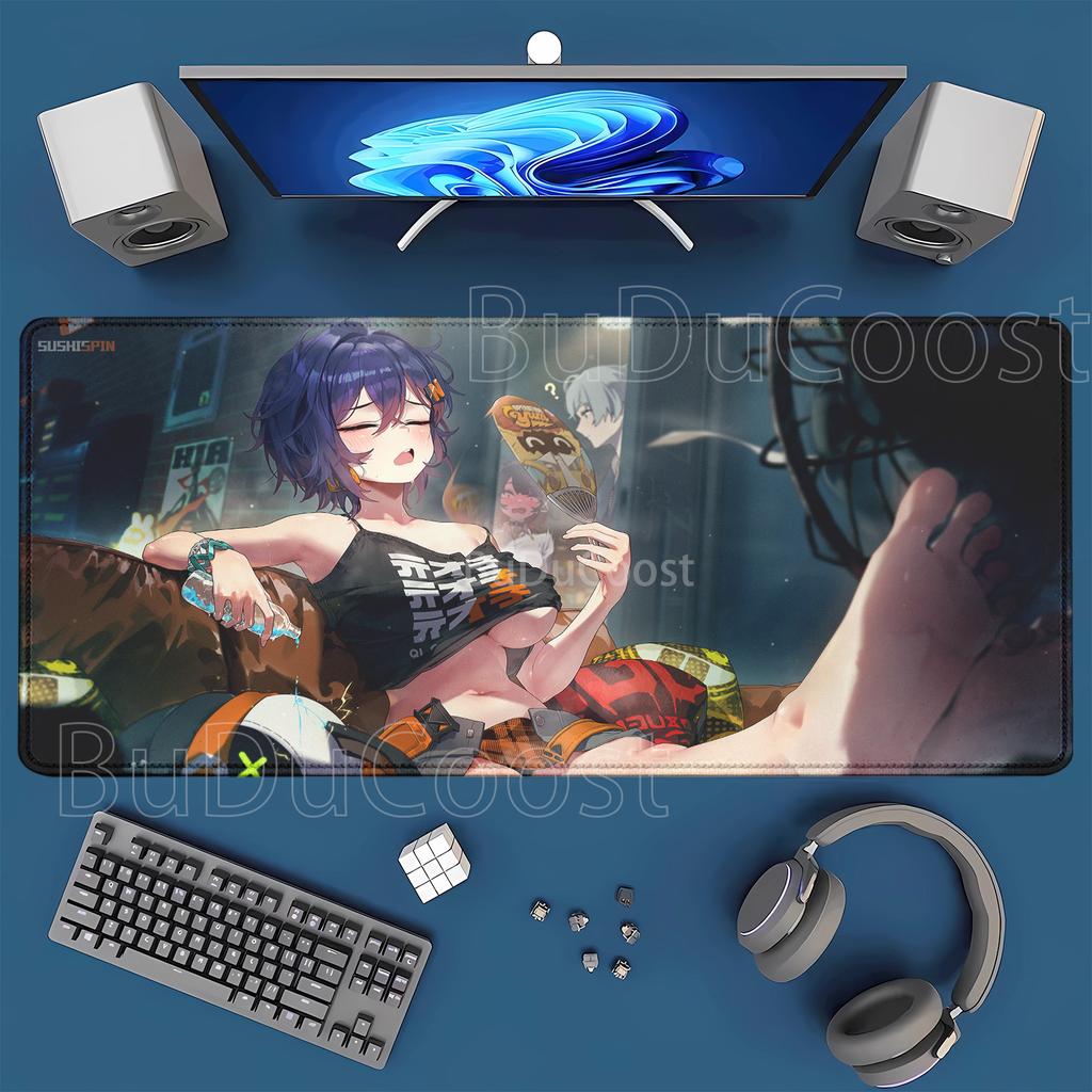 Zenless Zone Zero ZZZ Mousepad xmm overlock Keyboard XXL Anime Girl Hoshimi Miyabi Astra Yao Ellen Joe Rubber Desk Mat