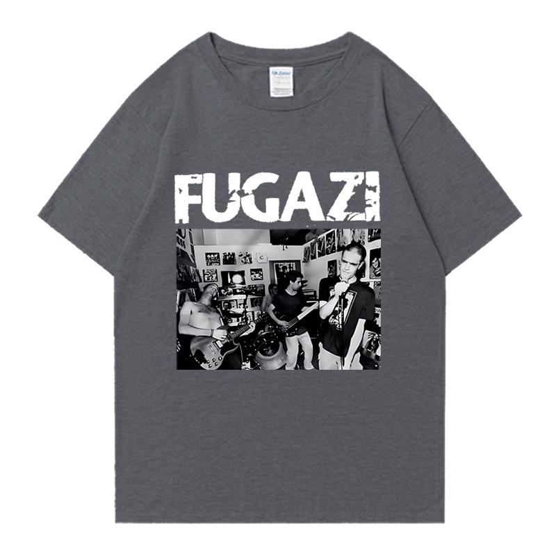 Trendy 2025 FUGAZI Band Graphic Oversized Tee Shirt Streetwear Men Women Summer Short Sleeve T-shirts 100% Cotton Popular Unisex