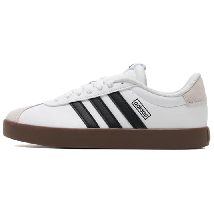 Adidas VL COURT 3.0 Anti Slip Wear Resistant Low Top Skateboard Shoes Women's White Sneakers KJ4000