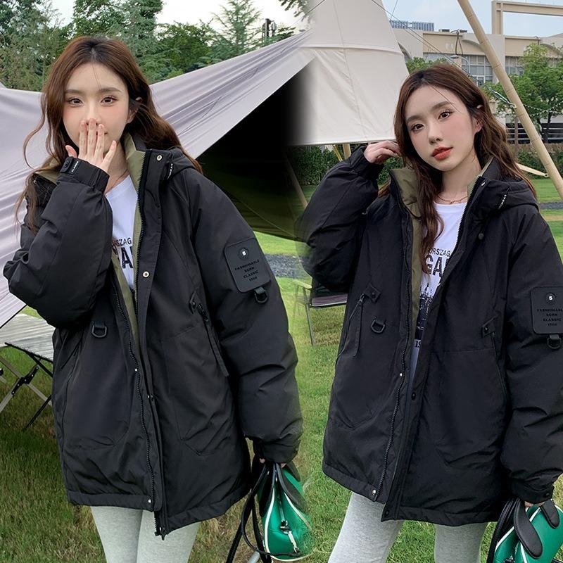 Down cotton-padded clothes women's winter jackets thickened couple tooling cotton-padded clothes short outdoor jacket cotton-padded jacket