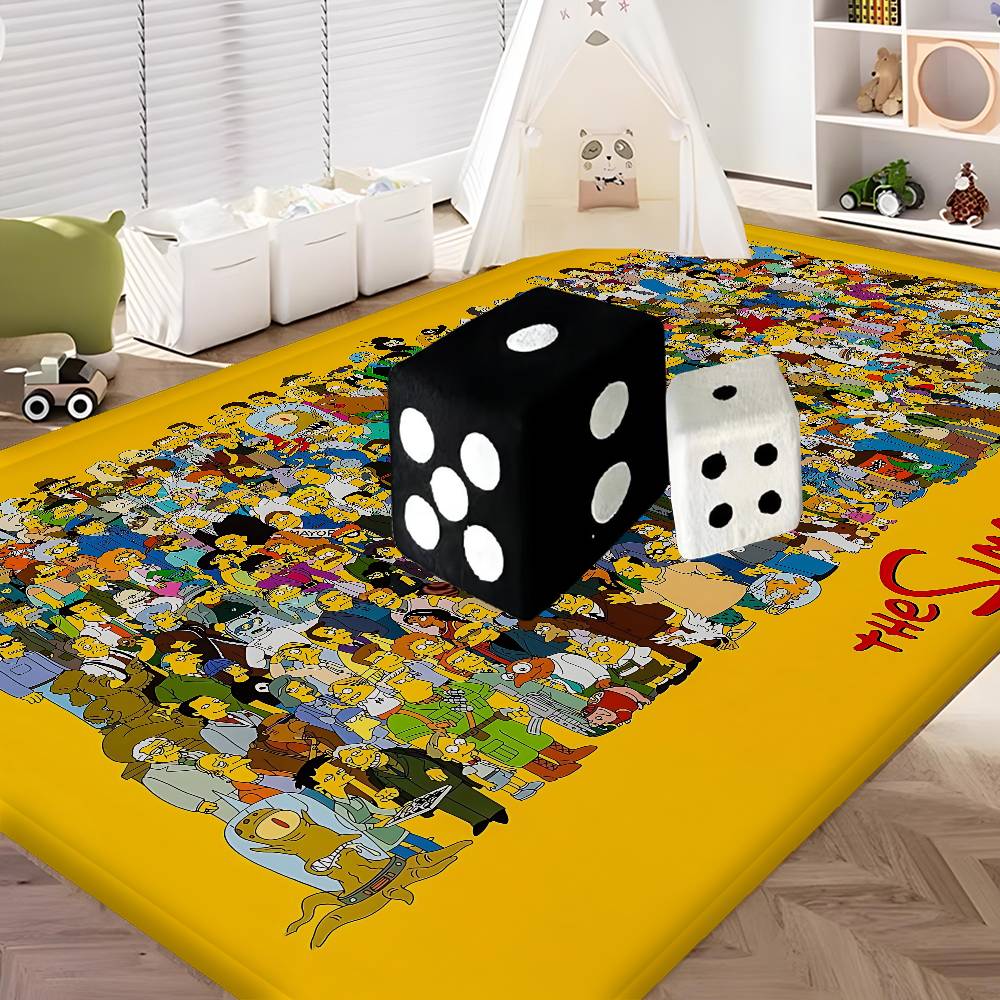 The S-Simpsons Anime Floor Mat Non-Slip Laundry Room Mat Laundry Decor Balcony Child Living Room Household Carpets