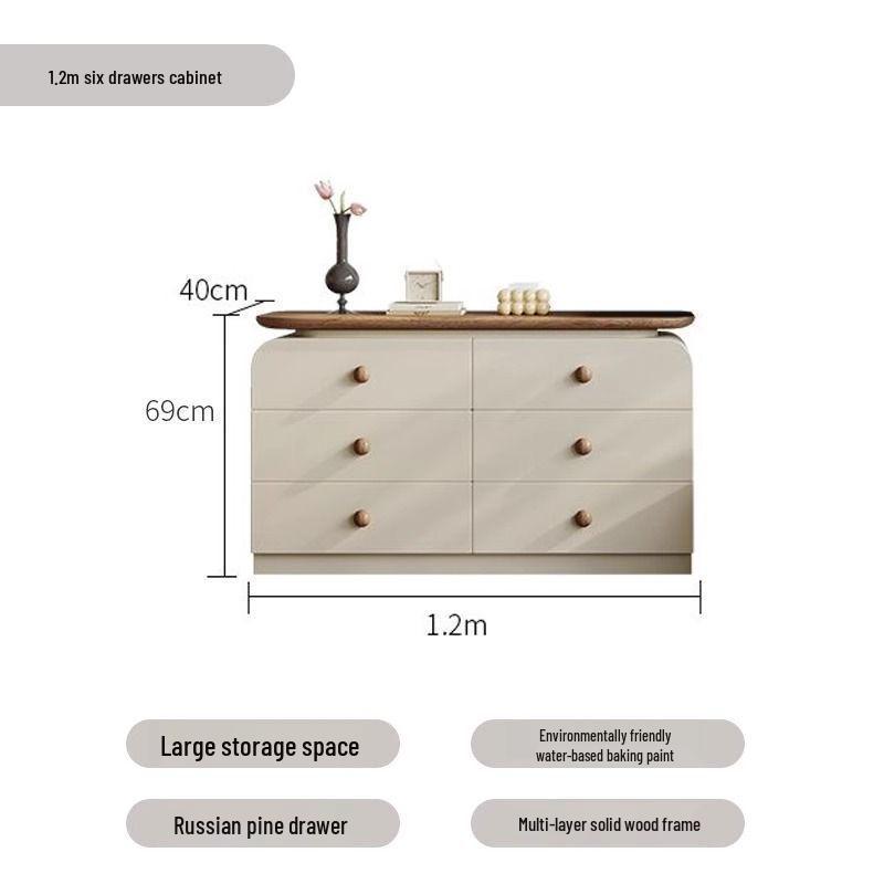 Retro Solid Wood Wall Storage Cabinet: Five-Drawer & Eight-Drawer Combo for Living Room