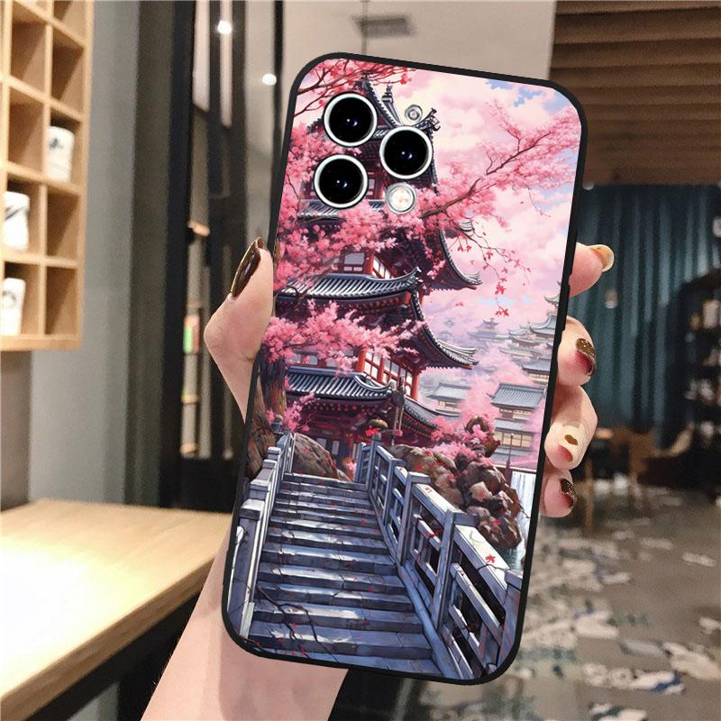 Sceneary Cherry Flower Phone Case For iPhone Samsung Galaxy Redmi Xiaomi Oppo OnePlus Note S A 7 8 9 10 11 12 13 14 20 21 22 23 53 54 Pro Max Ultra