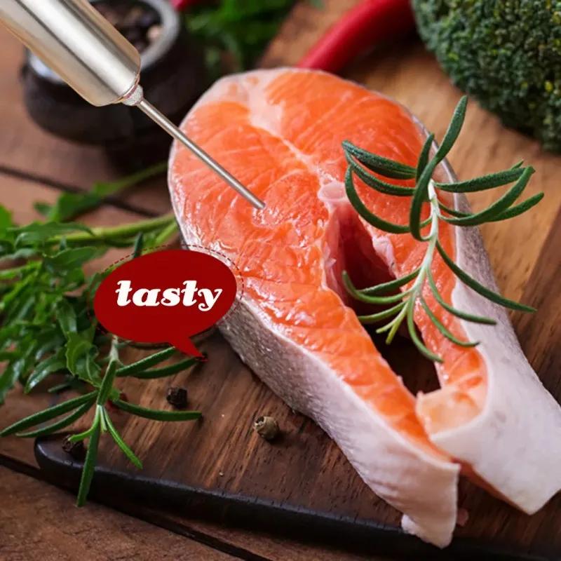 Nerezová ocel Kořenící stříkačka Sada Maso Krůta Kuře Chuť Injektor Kuchyňská Omáčka Marináda Injekce Domácí Kuchyňské Doplňky